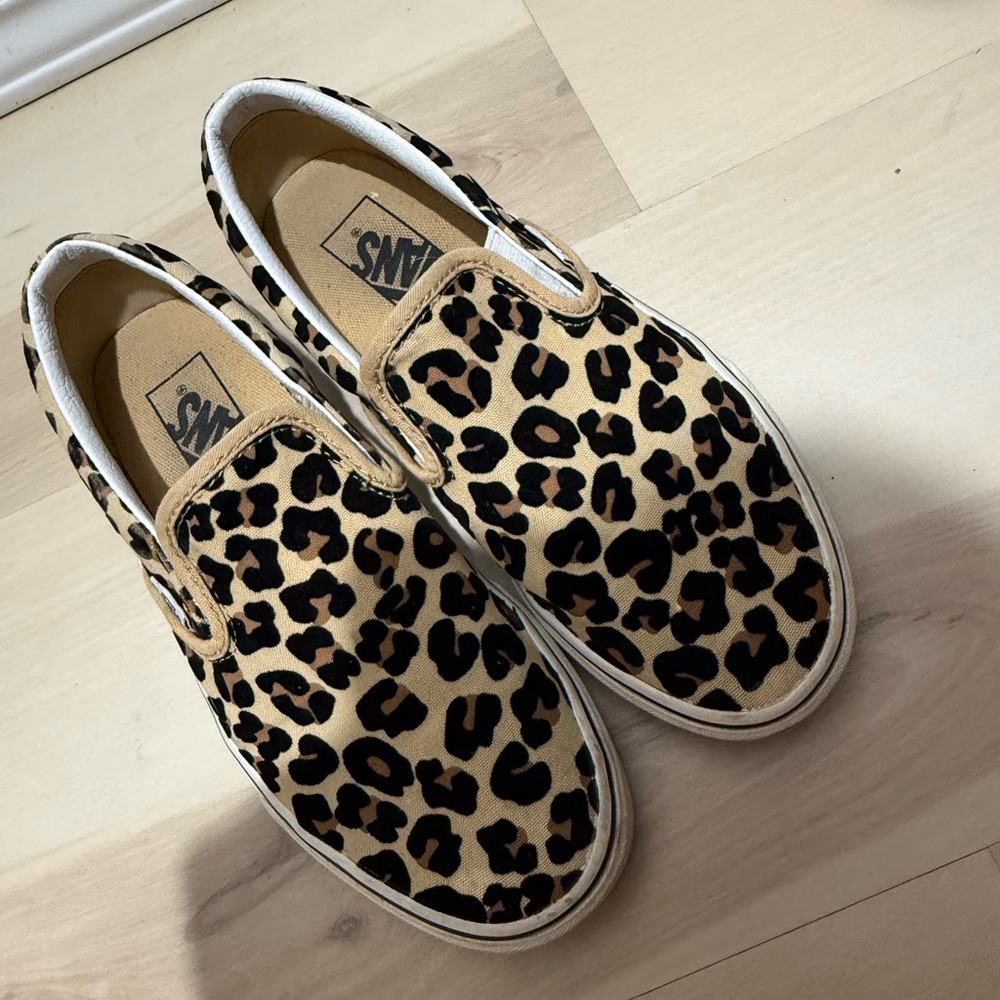 Vans Brown and Black Slip-On Loafers